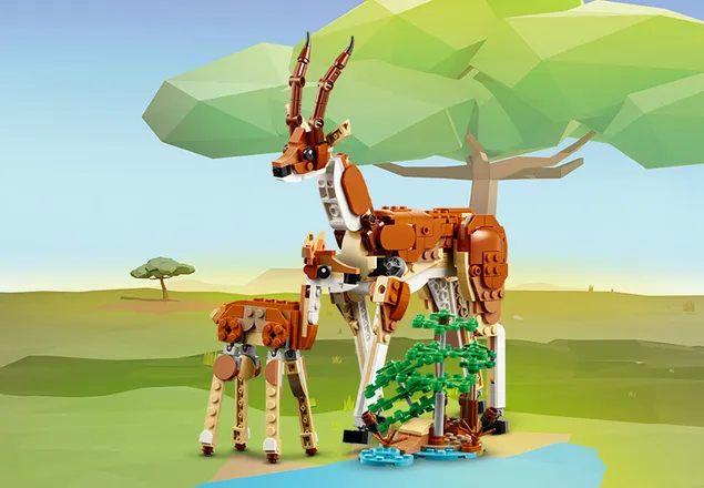 Animale salbatice din Safari, +9 ani, 31150, Lego Creator 3 in 1